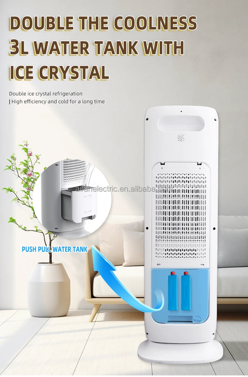 New Smart Fan Cooling Purpose Office Home Indoor Portable Bladeless Electric Fan Heater with Remote Controller