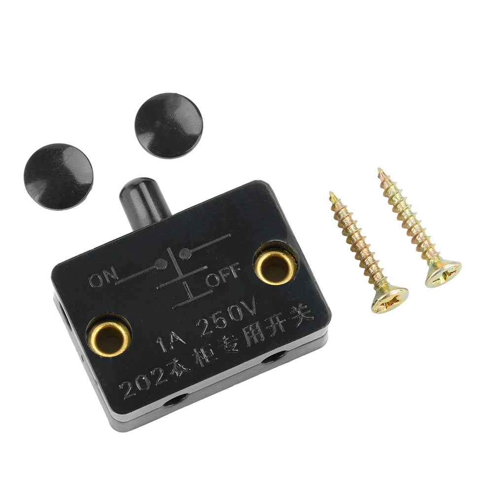 1/3PCS AC 250V Push Switches Door Switches Auto Switche Closet Light Switche Cabinet Door Switche Automatic Reset Push Switches