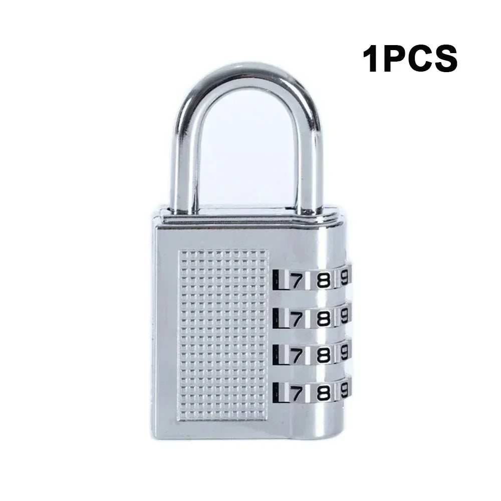 1/2PCS 4 Digit Combination Padlock Zinc Alloy Suitcase Luggage Lock for Travel Bags Backpacks Storage Metal Code Lock