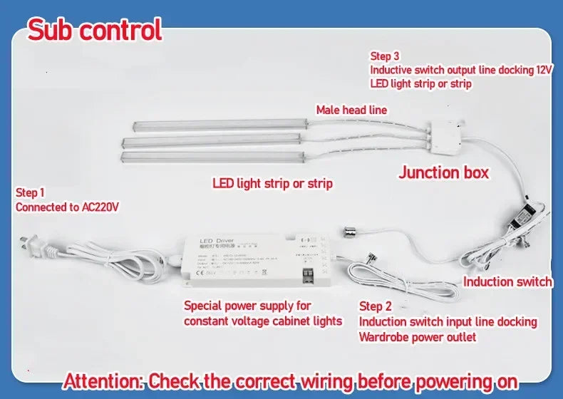 PIR Motion Sensor Touch sensor switch Hand Sweep Switch 5A 12V-24V Hand Wave Scan Smart LED Closet light/Wardrobe lamp