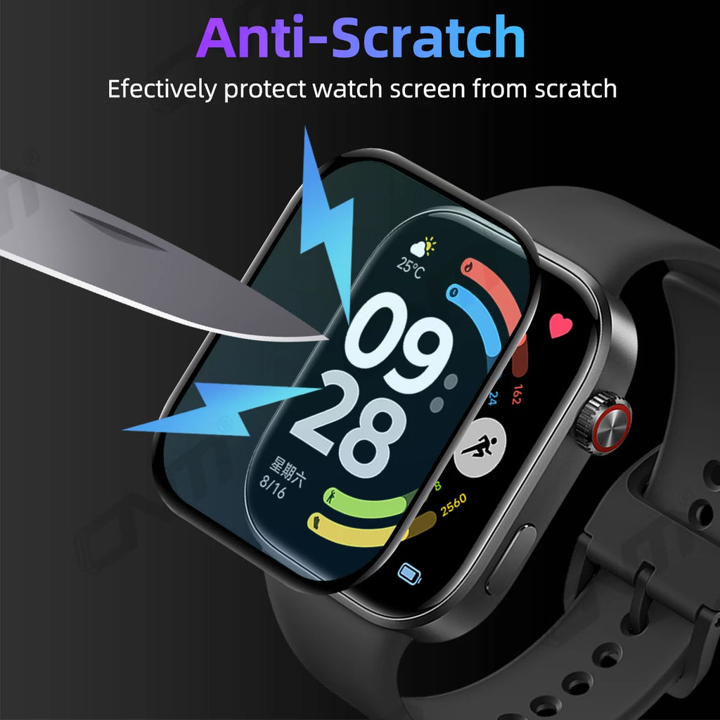 3D Protection Film for Xiaomi Redmi Watch 6 Screen Protector, Full Coverage Anti-scratch for Watch6 Accessories ( Not Glass )