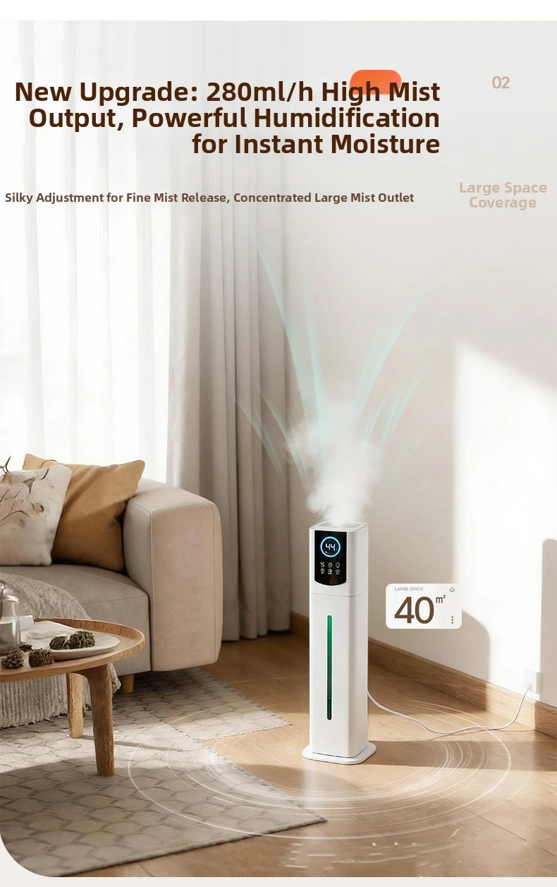 9L Smart Humidifier for Bedroom Ultrasonic Large Mist Air Humidifier Ultra-Quiet 28dB, Auto Shut-Off, Baby Safe White