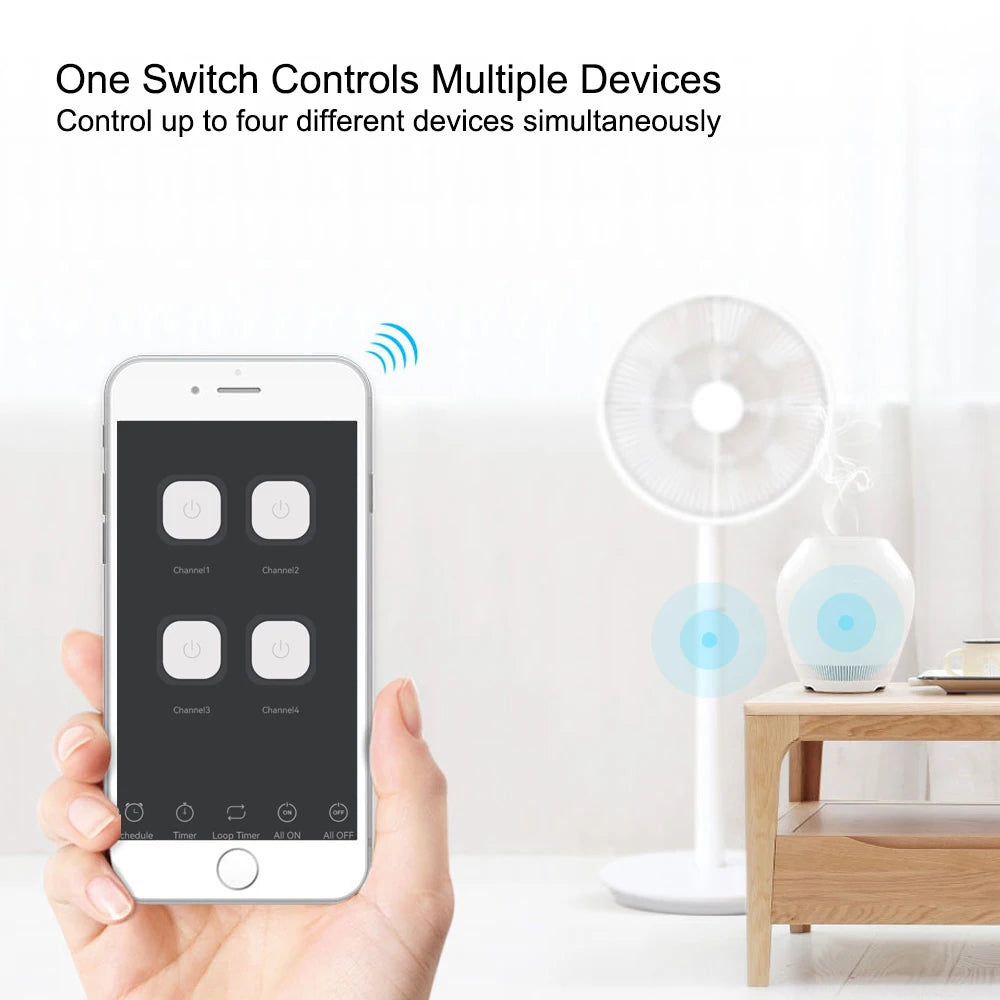 Tuya Relay 4CH Smart Home Switch Module 5V 12V 32V 220V RF 433 Radio Remote Control Work With Alexa Google Home