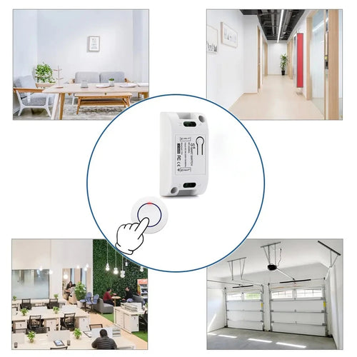 433MHz Wireless Light Switch 10A Relay Breaker Remote Control 220V 110V Mini Round Button Wall Switch for Home LED Lamp