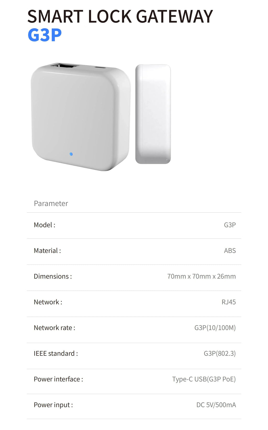 TTLOCK Gateway G2 G3 G3P G4 Bluetooth To Wifi Gateway Hub WIFI/RJ45/POE/4G TLE for Smart Home Door Lock Ttlock App Phone Control