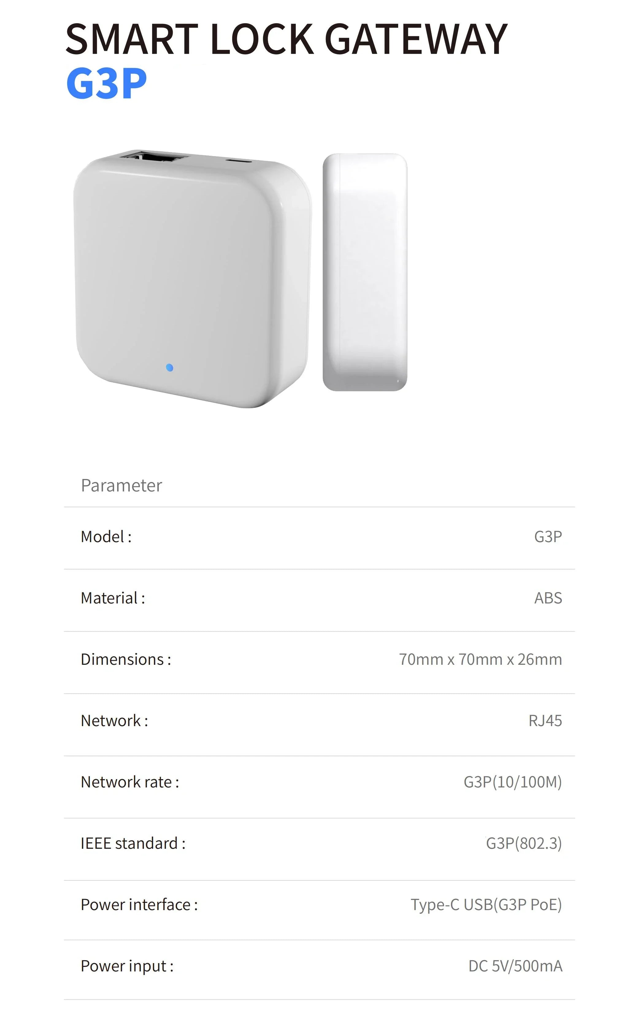 TTLOCK Gateway G2 G3 G3P G4 Bluetooth To Wifi Gateway Hub WIFI/RJ45/POE/4G TLE for Smart Home Door Lock Ttlock App Phone Control