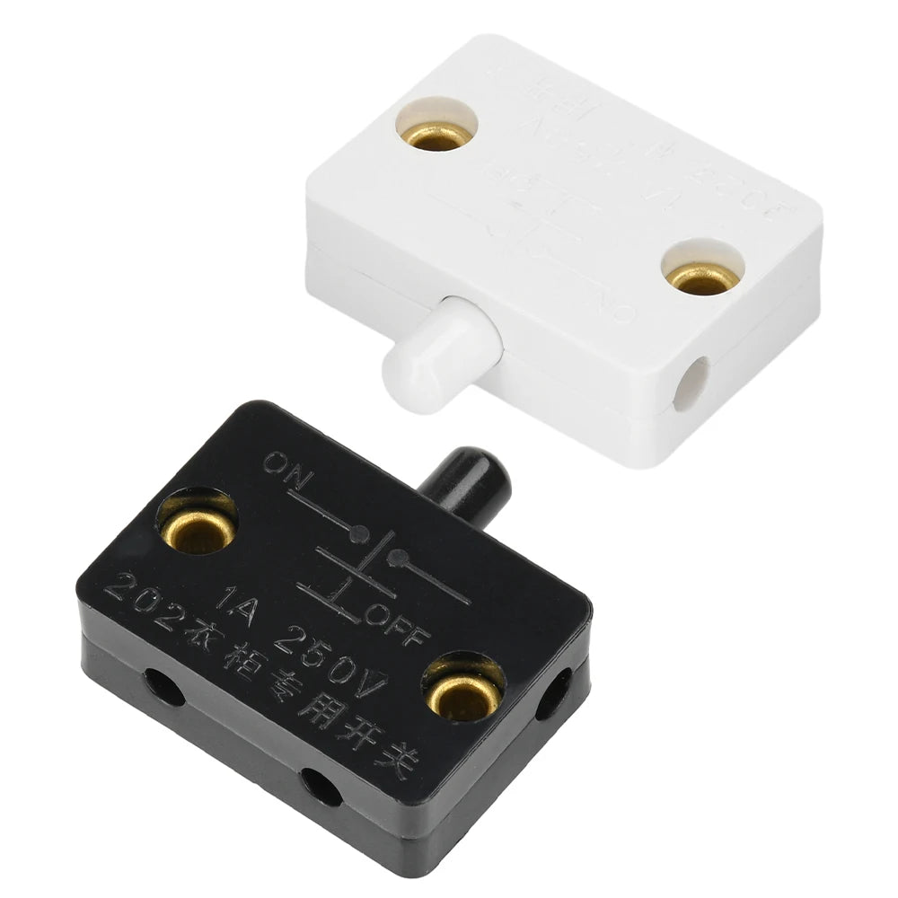 1/3PCS AC 250V Push Switches Door Switches Auto Switche Closet Light Switche Cabinet Door Switche Automatic Reset Push Switches