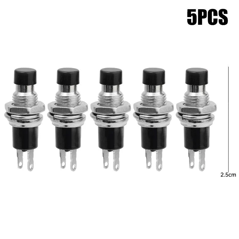 7Mm Momentary Push Button Switch Mini Pushbutton Switches Reset Jog Lock Free Switch Pre-Soldered Normal Open Light Pushbuttons
