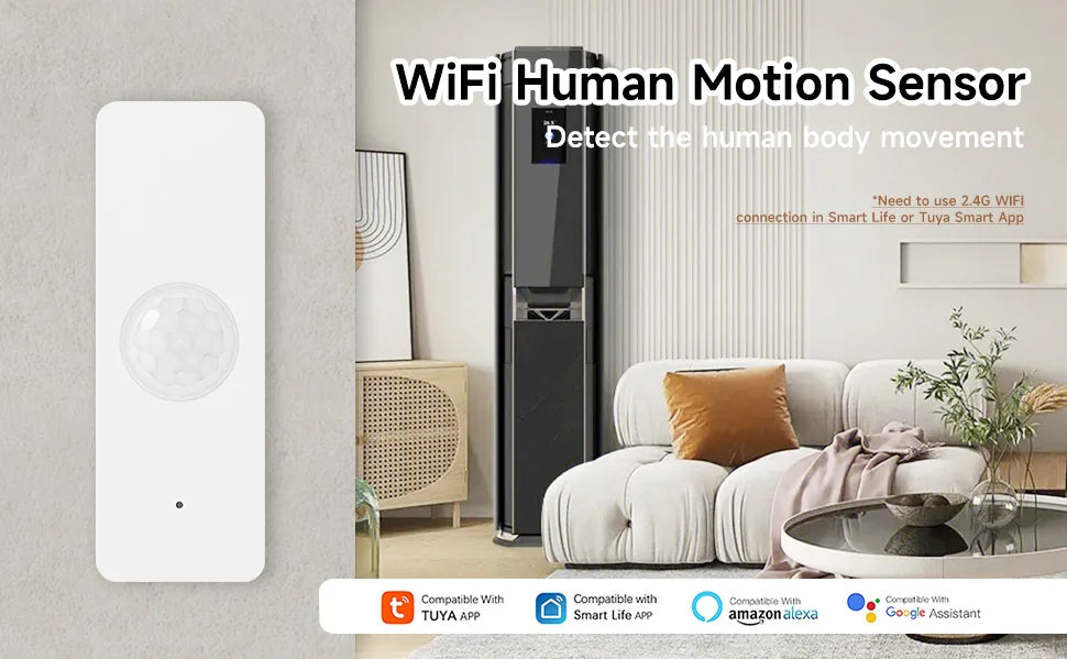 Tuya WiFi Zigbee PIR Motion Sensor Smart Home Human Body Infrared Detector Security Smart Life Works With Alexa Google Home