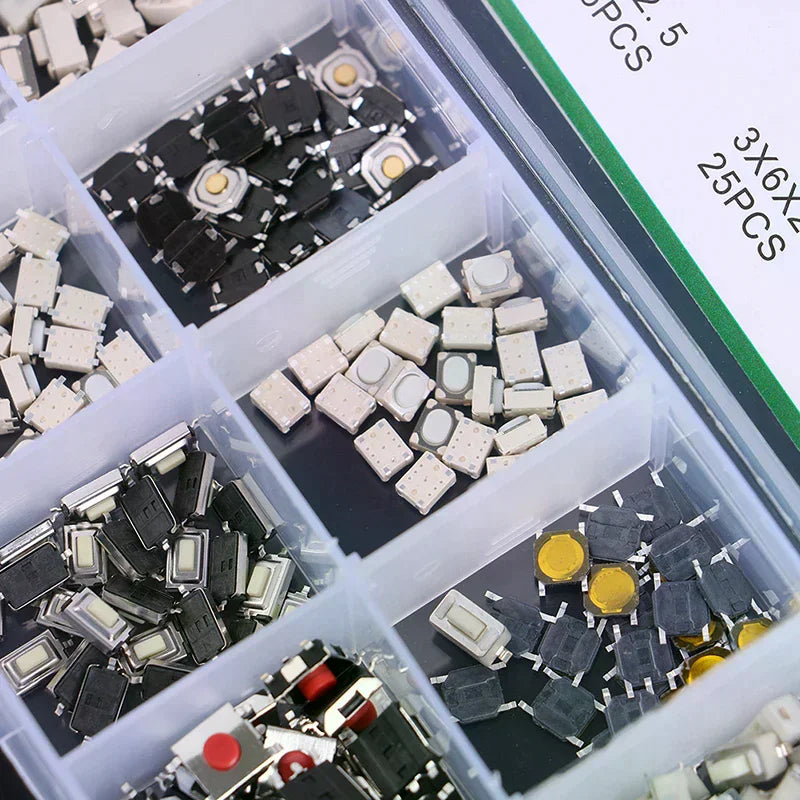 250Pcs/Box Car Remote Control Tablet Micro Momentary Keys Button 10 Model Tactile Push Button Switch Kit Touch Microswitch New