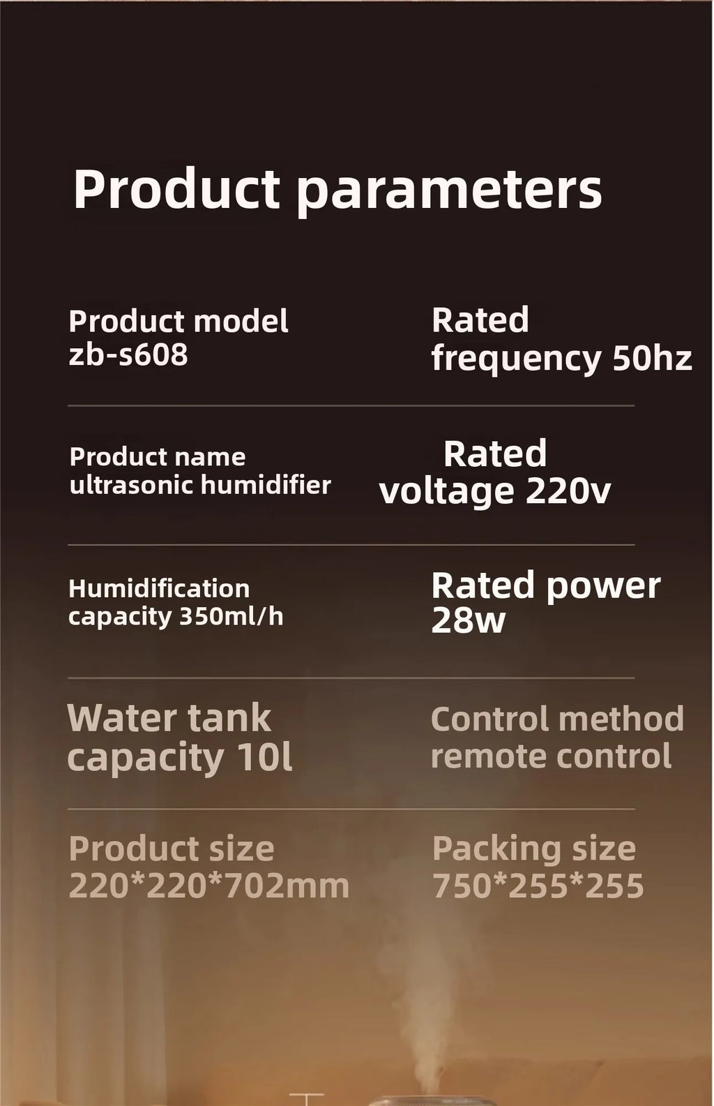 10L Smart Humidifier for Home Ultra-Quiet, Auto Shut-Off Quiet Humidifier For Baby Nurse Suitable for Bedroom/Living Room/Office