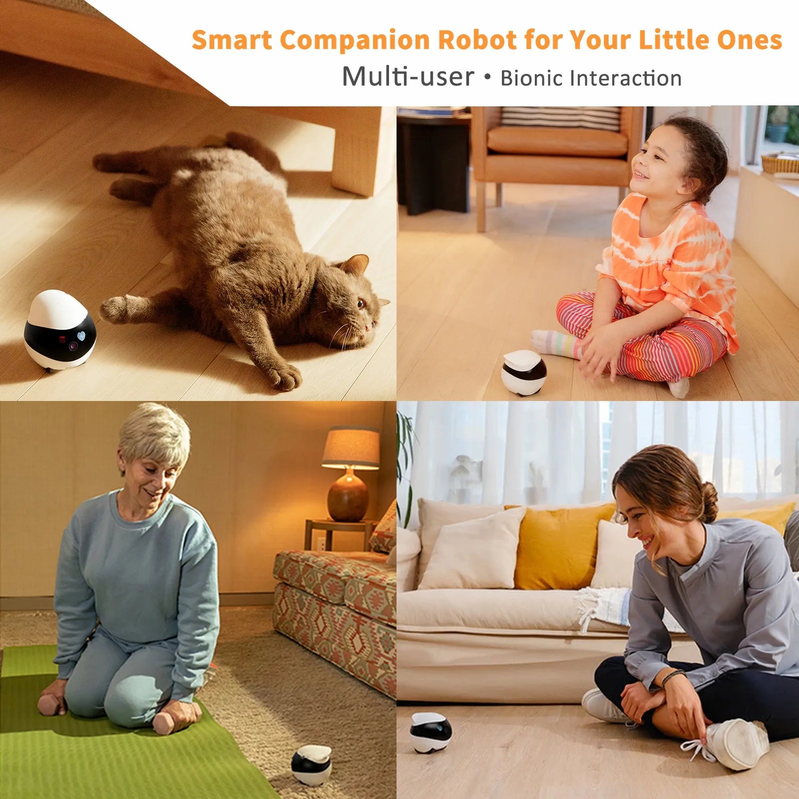 EBO SE Smart Home Robot Companion with Security Camera 1080P HD Audio Family Monitor for Surveillance And Audio Control