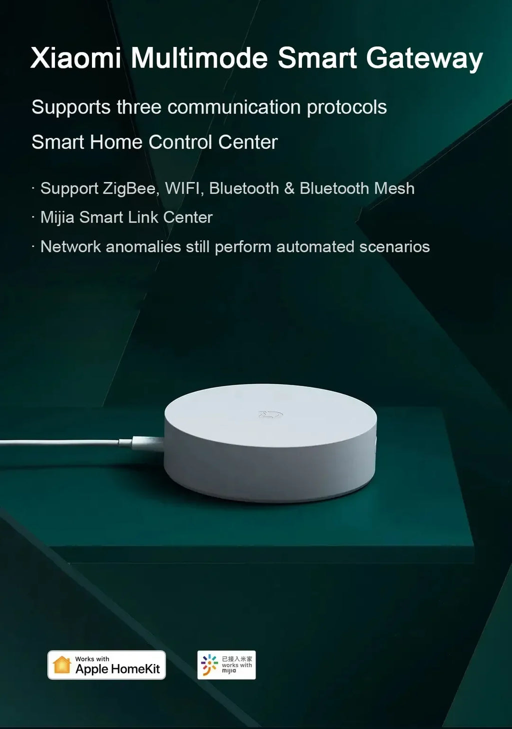 China Version Xiaomi Mijia Smart Multi-Mode Gateway Controlled By Voice Remote Control And Automation Smart Linkage Mesh Hub