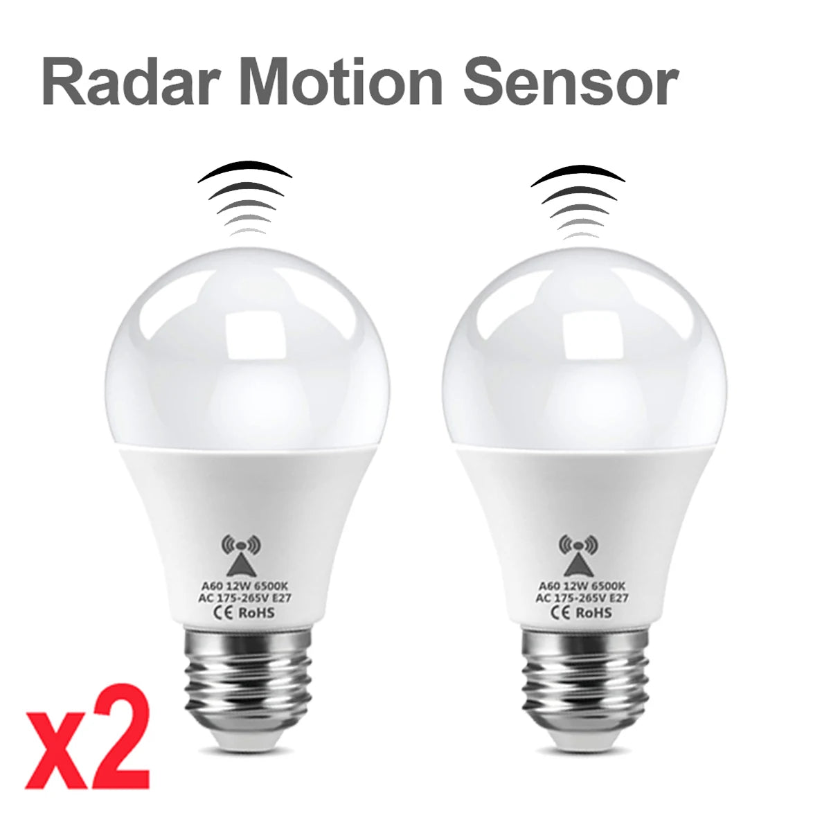 4/2/1PCS Sensor Lamp AC85-265V 220V 110V Radar Motion Induction e27 Bulb Human Body Detecting Smart Sensitive Doorway Lighting