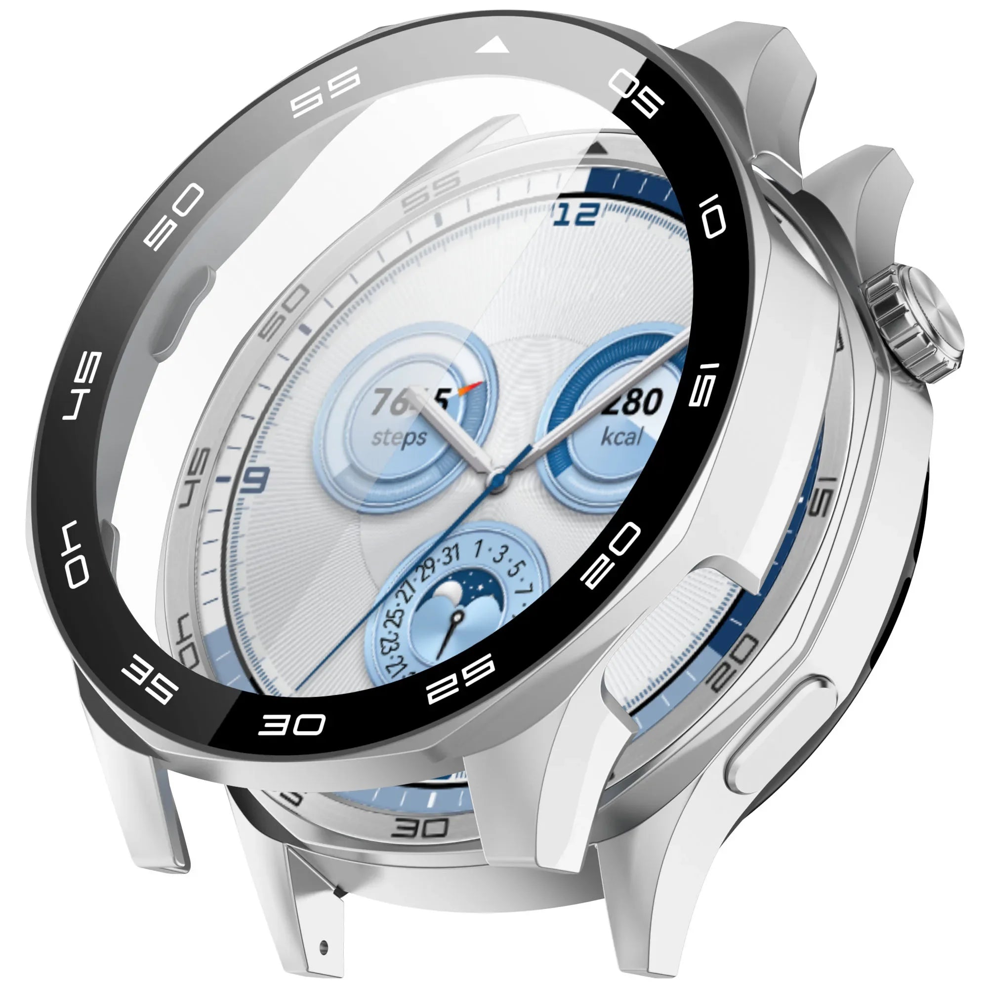 Case for Huawei Watch GT 5/GT5 Pro 46mm Tempered Glass Screen Protector&Hard PC Protective Bumper Huawei GT5 Cover Accessories