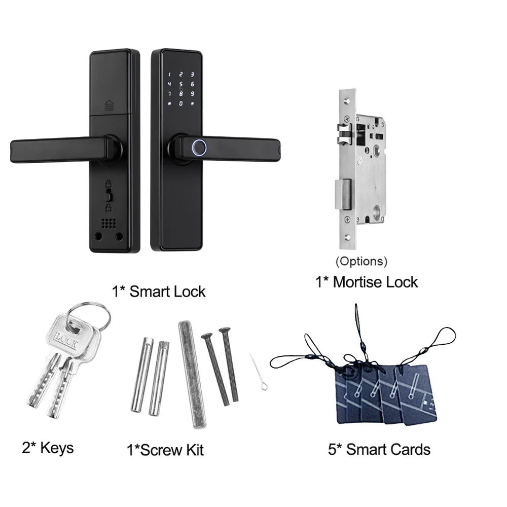 CDOK K20-Tuya Bluetooth door lock, multiple unlocking methods, suitable for office/apartment/B&B/bedroom doors