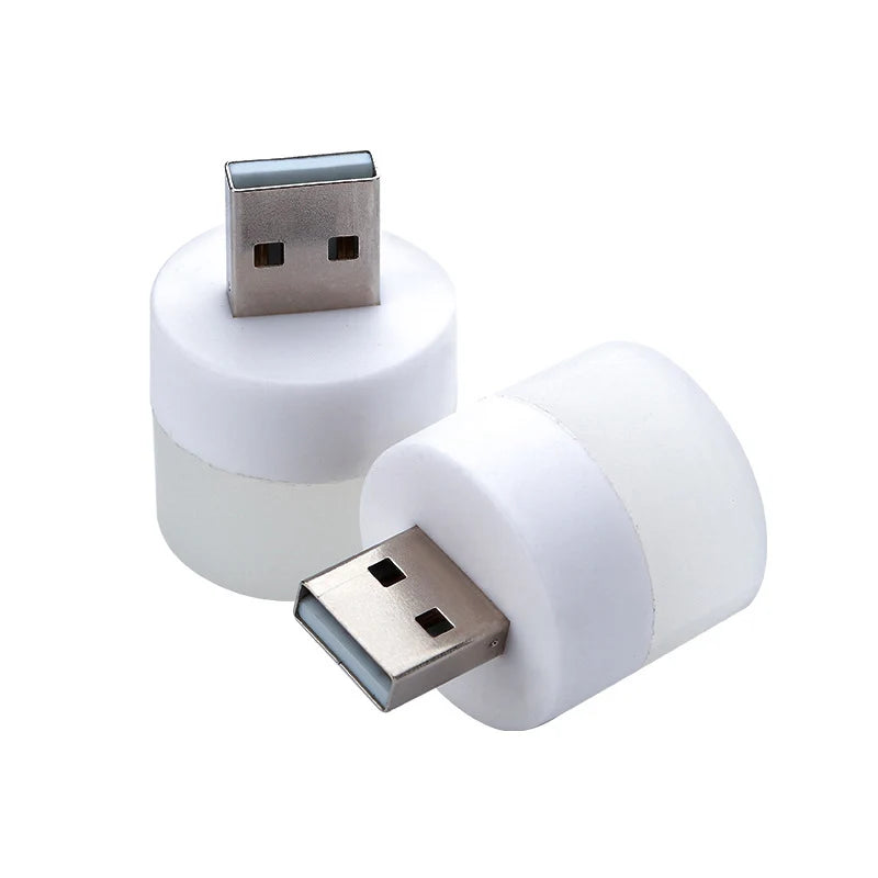 1Pcs/3Pcs Mini USB Night Light Eye Protection Book Reading Light USB Plug Power Charging LED Night Lamp Colorful Light for Party
