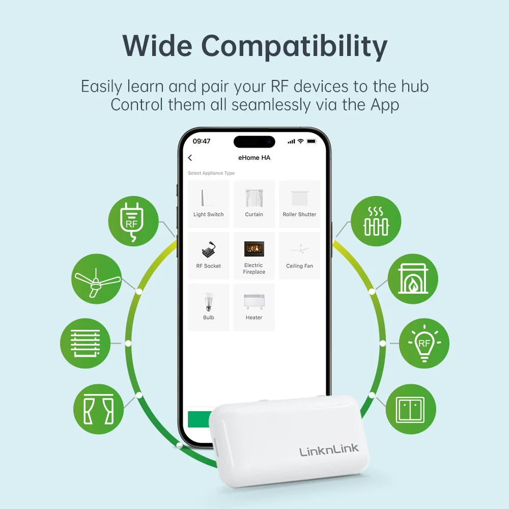LinknLink eHome Wi-Fi Smart RF Universal Remote Controller for Light ,Ceiling Fan,Roller Shutter,work with Alexa,Google Home