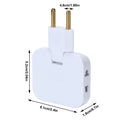 3 Way Multiple Outlet Splitter Extender 180 degree splitter adapter Flat swivel tee for a lightweight outlet Space Saving