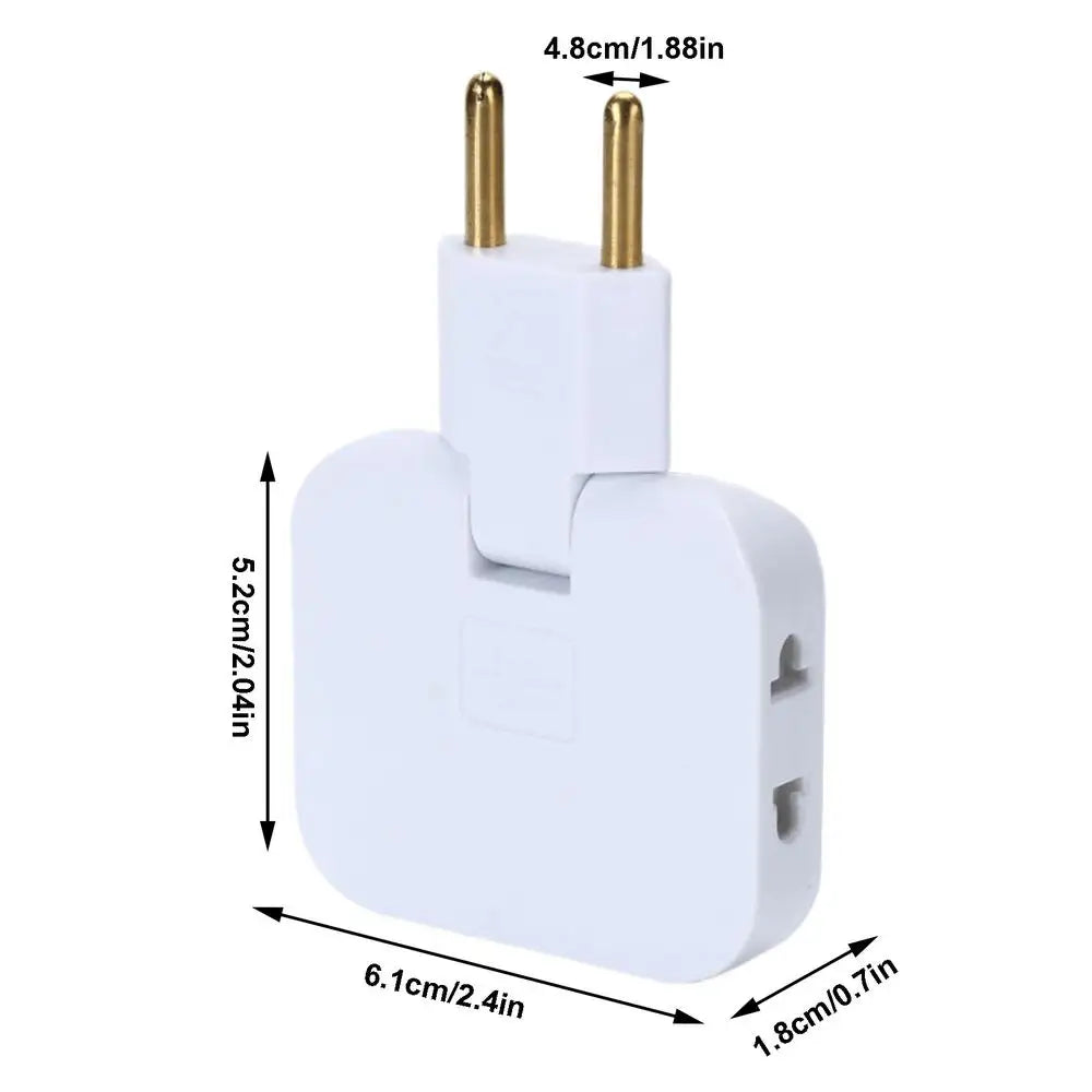 3 Way Multiple Outlet Splitter Extender 180 degree splitter adapter Flat swivel tee for a lightweight outlet Space Saving
