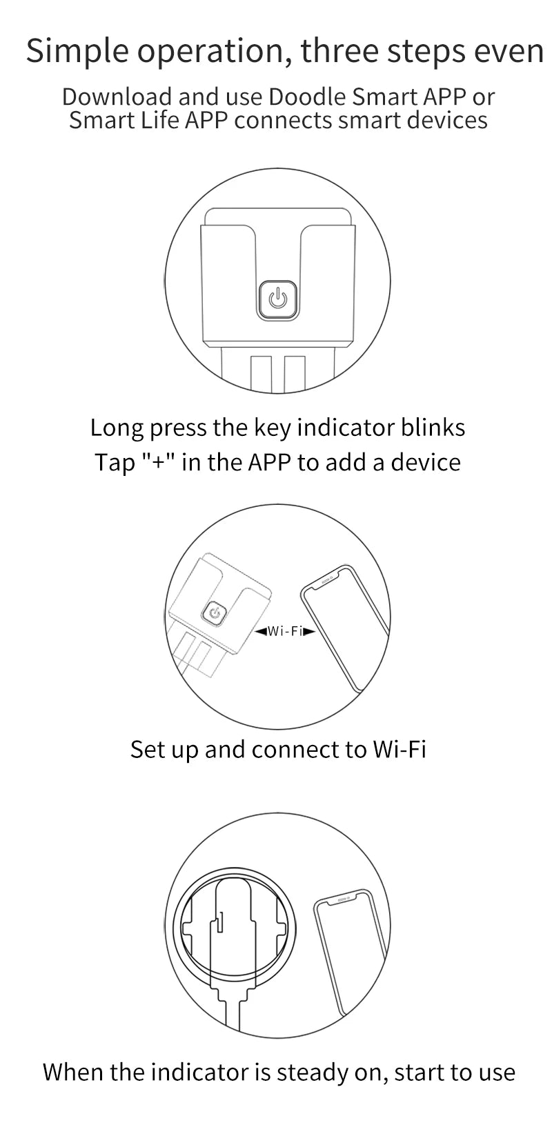 Tuya WiFi Smart Plug (European Standard), compatible with Alexa and Google Assistant, with energy consumption monitoring