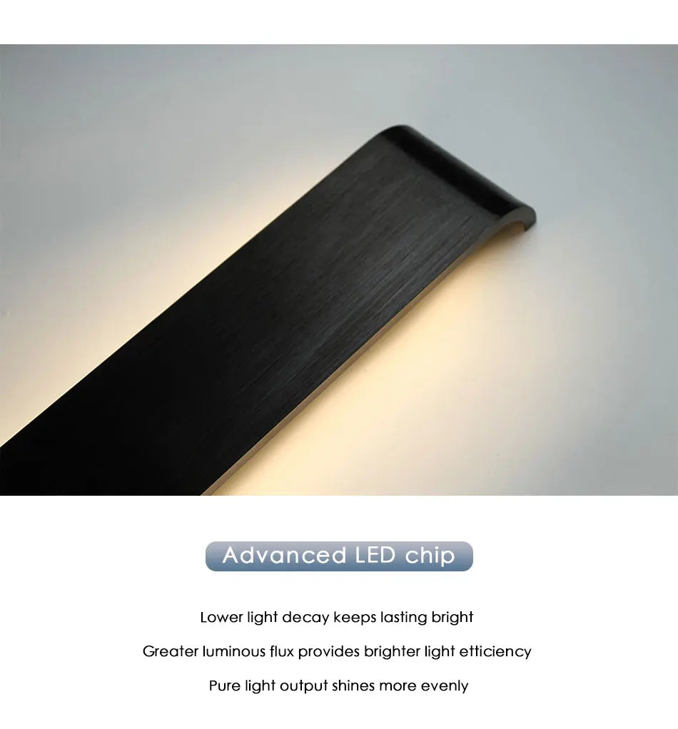 Modern LED Wall Lamp Dimmable 110/220V Indoor Light Fixture Wall Sconces Stair Bedroom Bedside Living Room Home Hallway Lighting