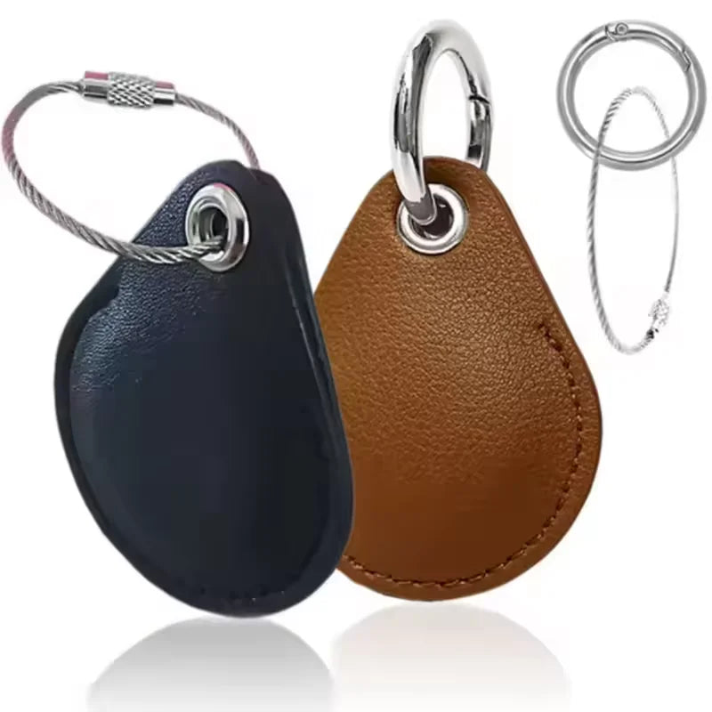 Keyring For Airtags Protective Case Retro High Quality Leather Keychain For Apple Anti-lost Tracker Locator Device Accessories