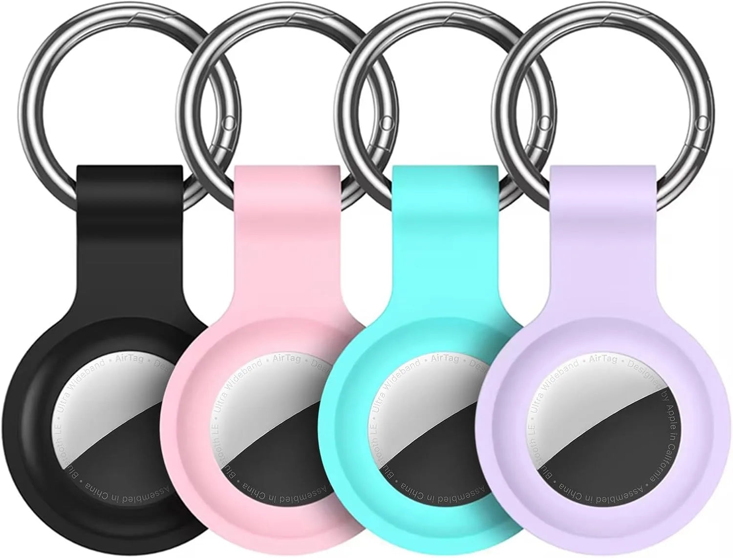 8/4/2Pack Silicone itag Case for Airtags with Keychain, Protective Cover for Airtag Key , Pet Dog Cat Collar , Accessories