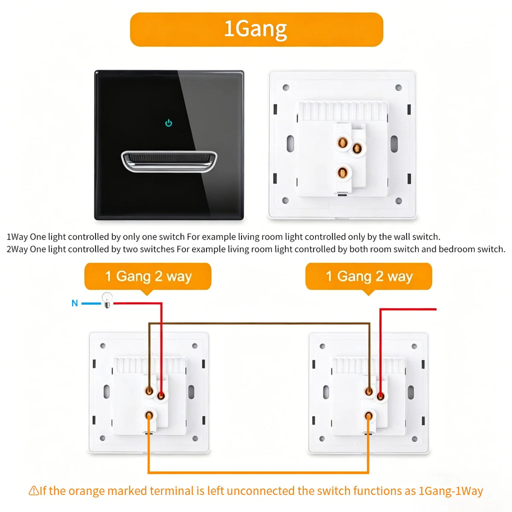 Glass Touch Switch Tempered Crystal Panel 1/2/3/4 Gang Wall Light Switches Sensitive LED Backlight Metal Push Button 110V 220V