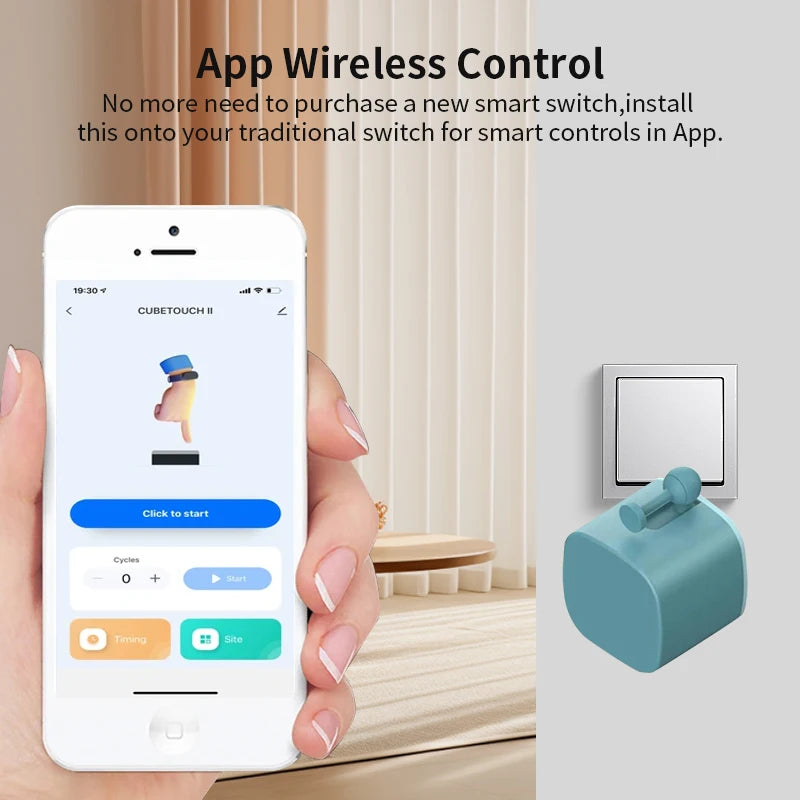 Smart Bluetooth Finger Robot Switch Button Smart Life APP Fingerbot Wireless Switch Bot Pusher with Bluetooth Gateway Option