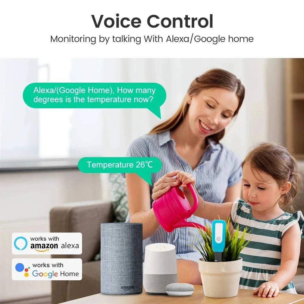 Tuya Bluetooth Soil Tester Temperature Humidity Detector Smart Life Garden Automated Irrigation Detector With Alexa Google Home