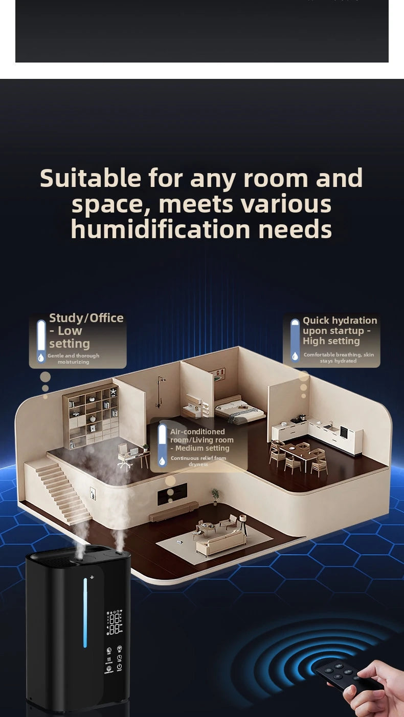 Smart WiFi Humidifier - Ultrasonic Dual Mist Air Humidifier for Large Room, 300ml/h Super Quiet 28dB, APP Control with Auto Mode