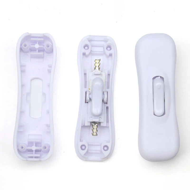 304 Led Light Bulb Halfway Rocker On Off Push Button AC Power Cable Switch Connector Online Switch White Black Transparent A2