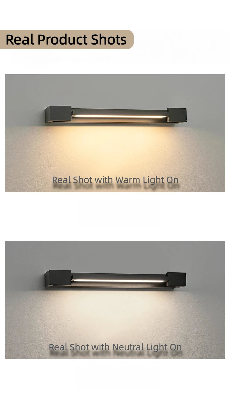 Latest 2026 Rotatable Adjustable LED Wall Lamp,IP65 Aluminum Long Strip Sconce for Bedroom Computer Room Villa Store Interior