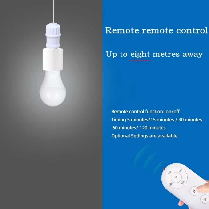 E27 85V-265V Wireless Remote Control Smart Timer Switch Lamp Holder Multi Light Switch Baby Room Bedroom Home Smart Timer Switch