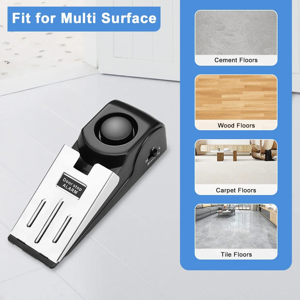 1/2Pcs 120DB Portable Wireless Door Stop Alarm Home Security System Siren Sound Burglar Intruder Alert for Travel