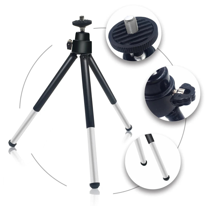 LED Ring Light Photography Adjustable Lighting Phone Ringlight With 20cm Tripod Stand USB Round Fill Lamp For Phone Video Live