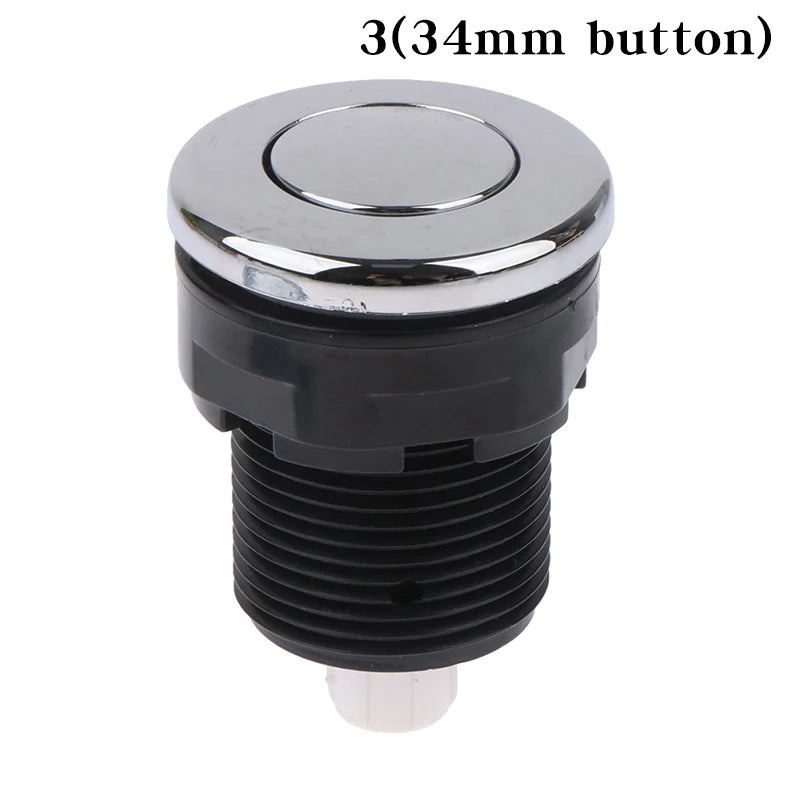 1Pcs 28/32/34mm Pneumatic Switch On Off Push Button For Bathtub Spa Waste Garbage Disposal Whirlpool