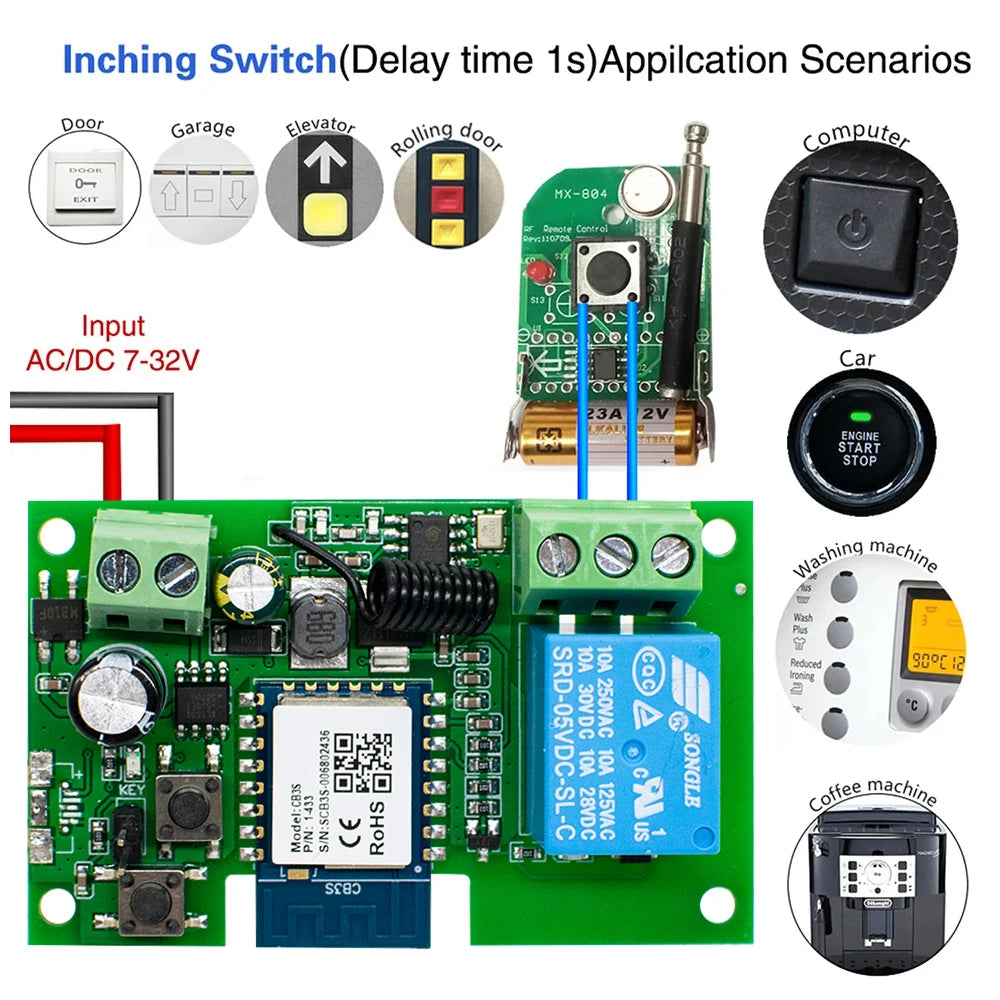 Tuya WiFi Smart Garage Door Opener Switch Sliding Gate Controller Work With Alexa Echo Google Home SmartLife APP Remote Control