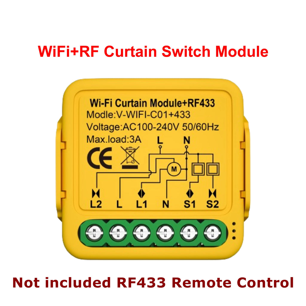 Tuya Curtain Motor Smart Switch ZigBee WiFi RF433 3 Options Roller Blinds Shutter Motor Switch Controller Voice for Alexa Google