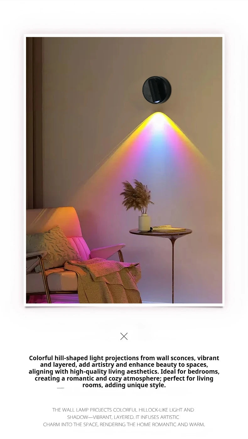 LED Light Magnetic Rechargeable Wall lamp Spotlight Atmosphere Light  No Punch Reading Light Touch Switch Dimmable Bedside Lamp