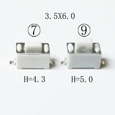 50PCS 4x6/3x6mm H 2.5mm 2Pin Tactile Push Button Switch Phone Button SMD Micro Momentary Switch PCB Mounting