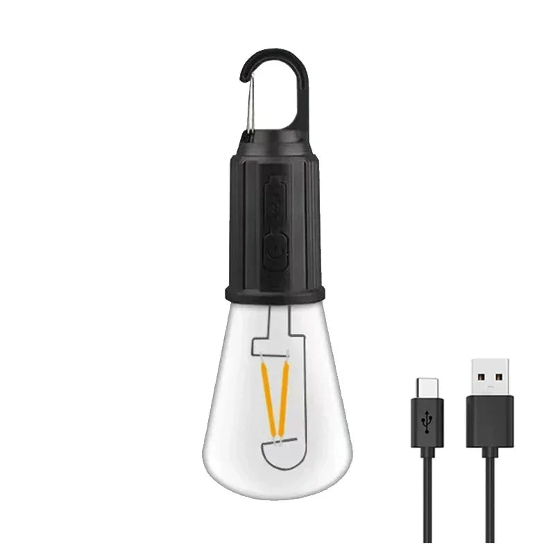 Outdoor Solar Powered LED Lamp Bulbs USB Charging Camping Light Portable Night Lights Waterproof Flashlight Fishing Essentials
