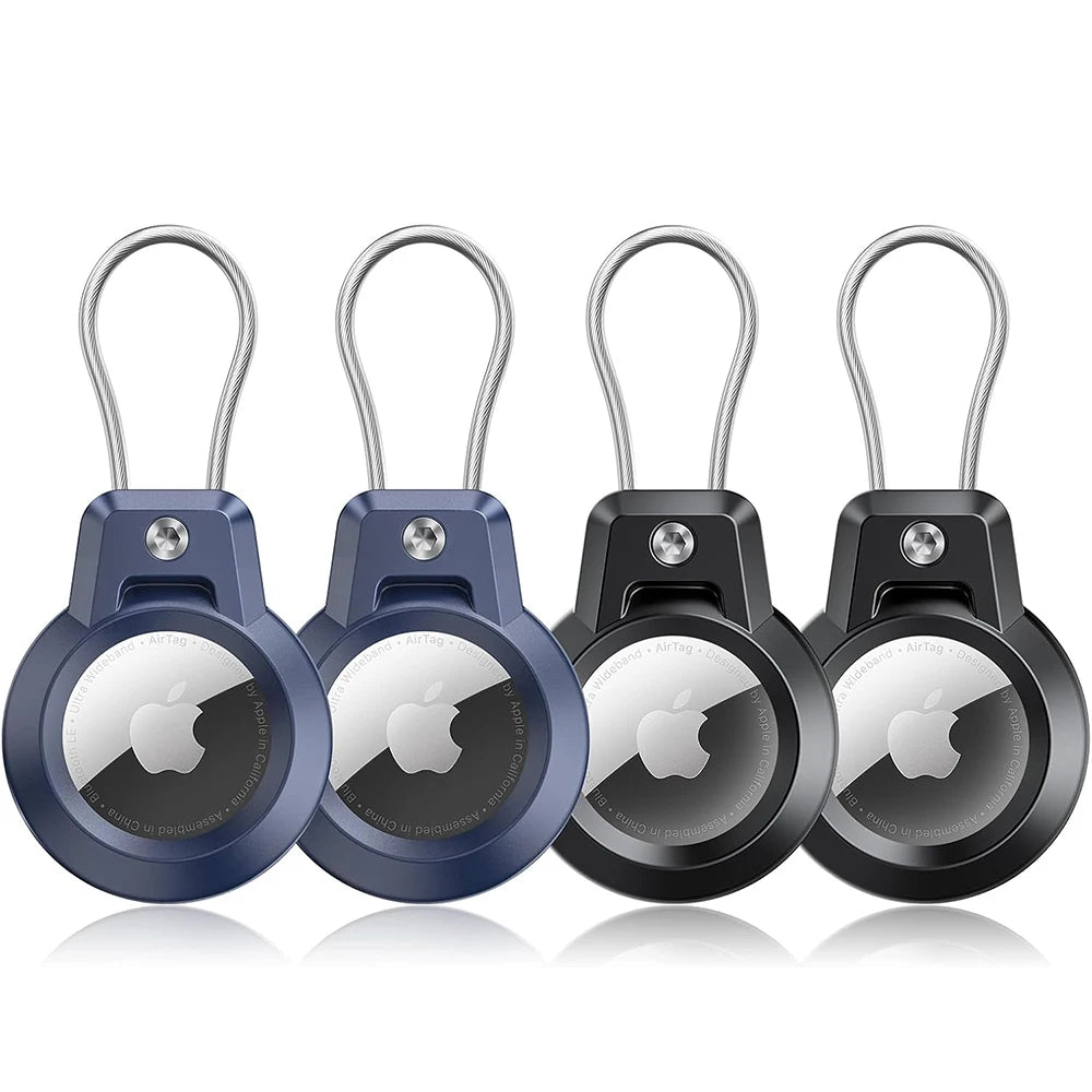 GITFOS AirTag Holder for Apple Airtags Case with Steel wire line and 360 Degrees Protective for Luggage Backpack Keys