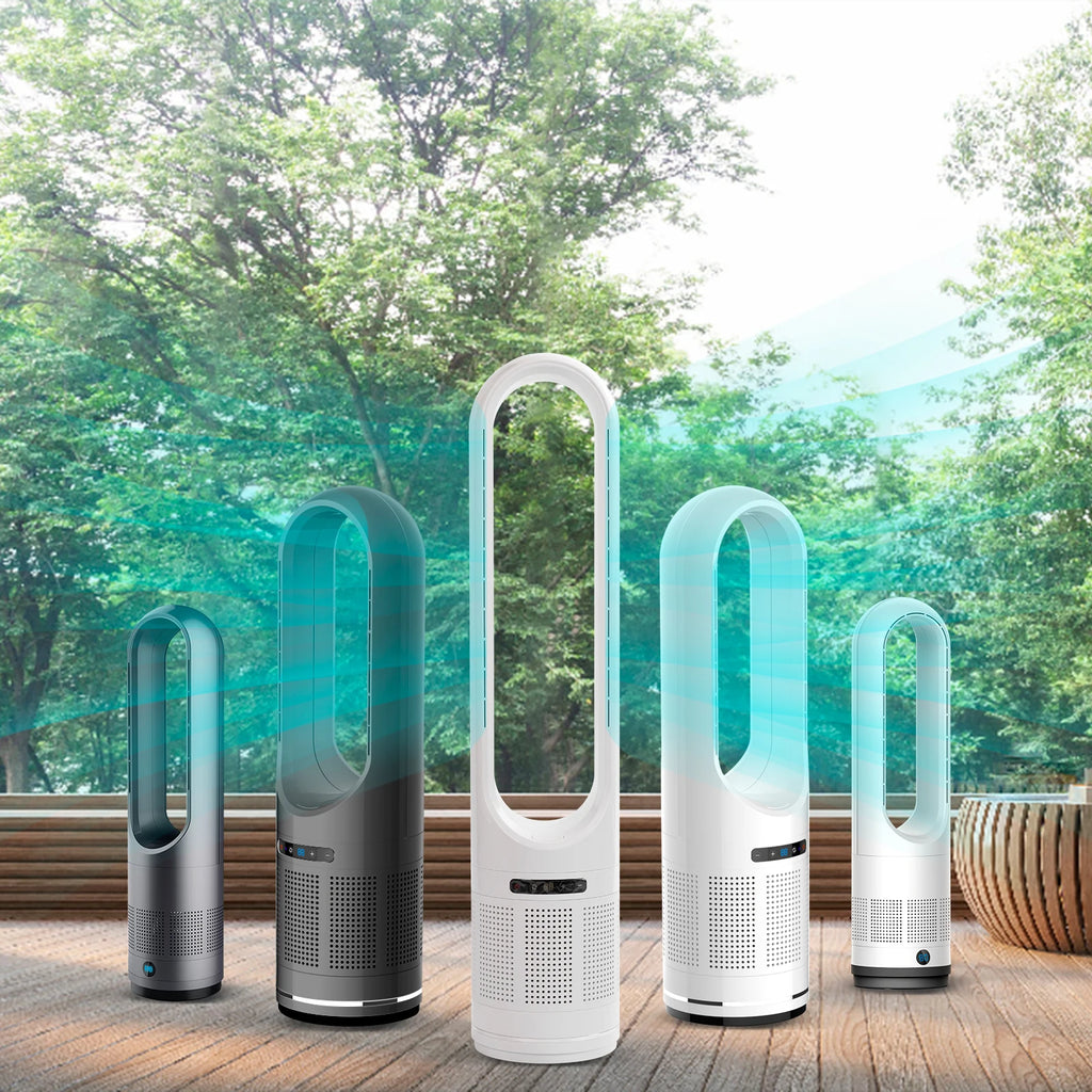 Smart Interior Modern and Luxurious Design 20W Electric air Cooling Bladeless Fan 8 Speeds