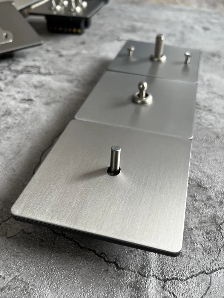 Wall Light Toggle Switch Matte Stainless Steel Brushed Panel for Home Improvement