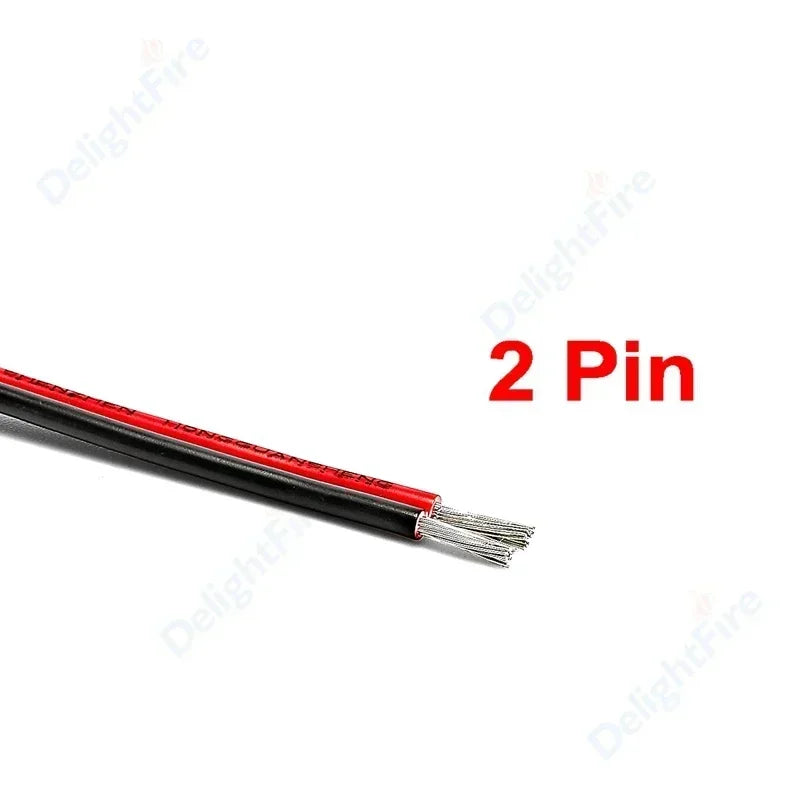 2 3 5 6 4Pin Electric Cable 22 20 18AWG PVC Tinned Copper Wire Electrical Wire For LED Strip Speaker Fan Lights Solar Panel DIY