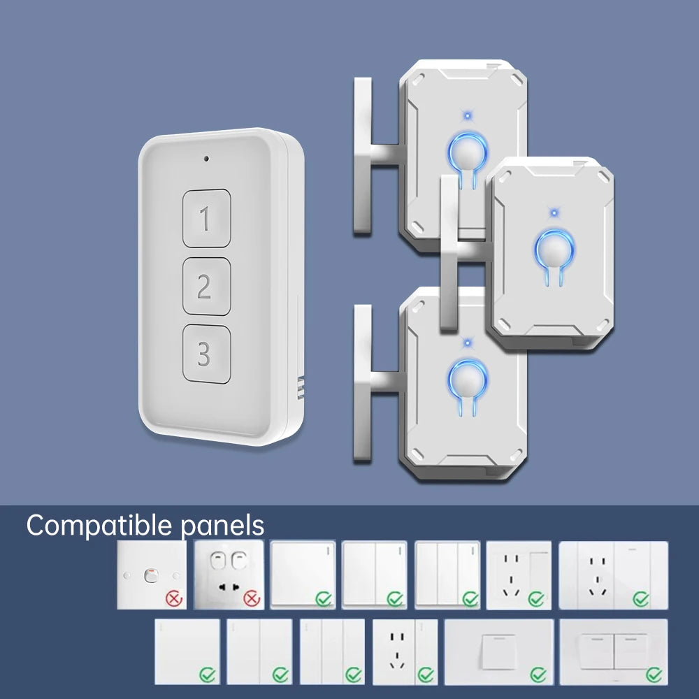 Light Switch Auxiliary Mechanical Arm Wireless Intelligent Switch Adhesive Type No Wiring Remote Control RF433MHz