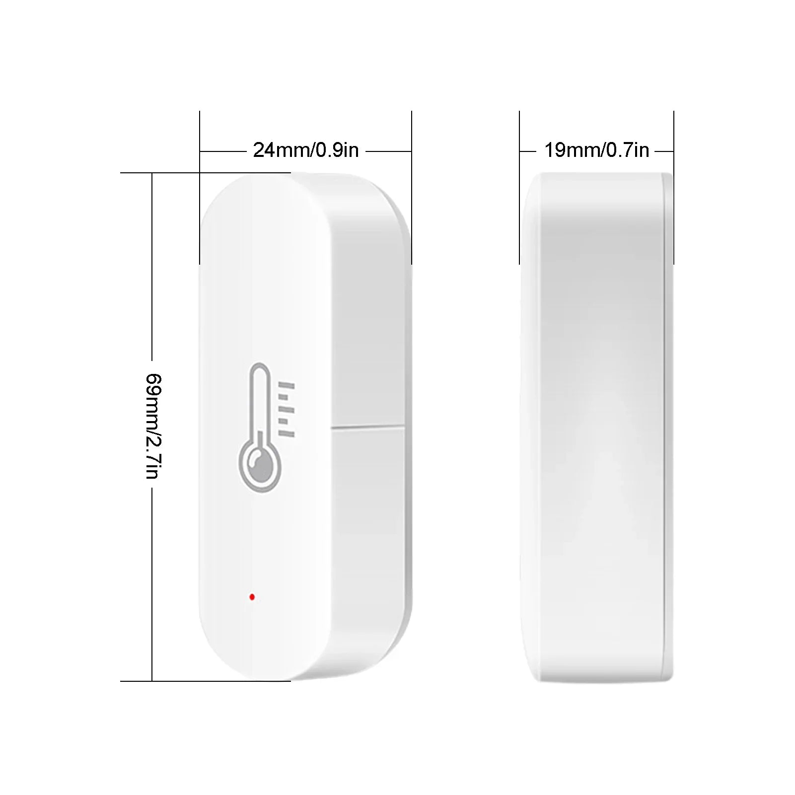 Zigbee 3.0 Temperature Humidity Sensor Thermometer Hygrometer APP Remote Alarm Via Zigbee2mqtt Alexa Google Assistant