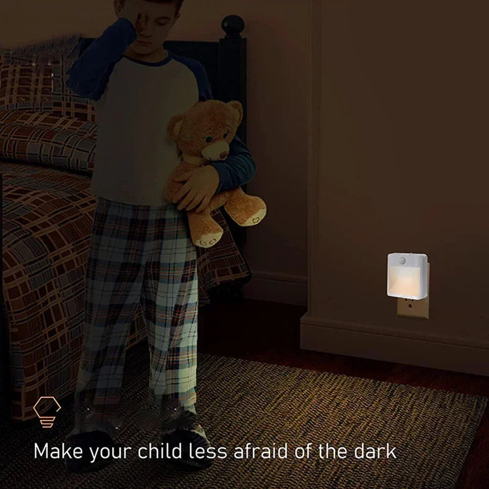 LED Night Light EU US UK AU Plug In Smart Motion Sensor Light Wall Lamp for Home Aisle Hallway Stair Kitchen Bedroom Night Lamp